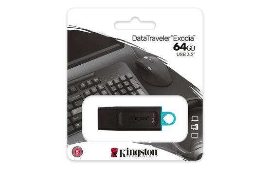 Muistitikku Kingston DataTraveler Exodia 64GB Black 
