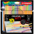 Kuitukärkikynä Stabilo Creative Set Pen 68 + Point 88,  24 kynää