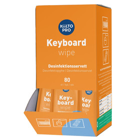 Puhdistusliina Kiilto Pro Keyboard wipe yksittäispakattu 80 kpl
