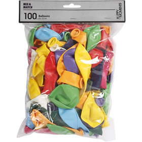 Ilmapallo pyöreä värilajitelma / 100 kpl