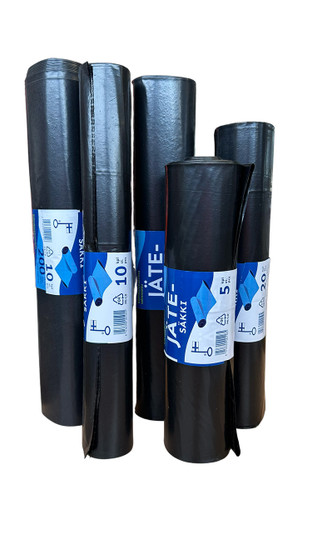 Jätesäkki musta 50L / 20 kpl
