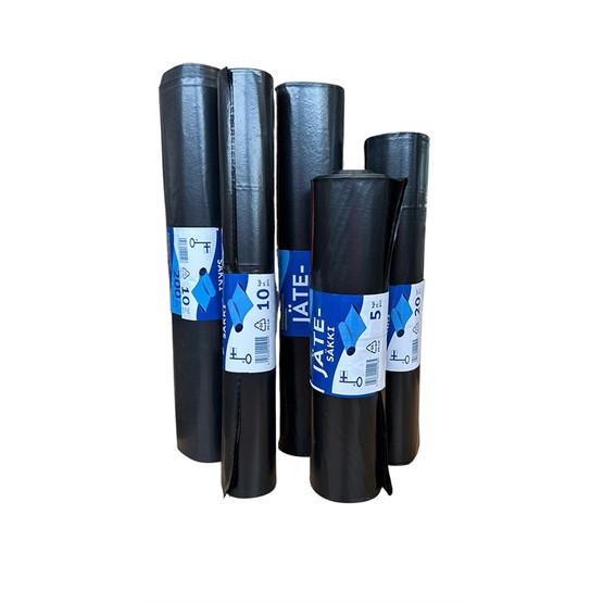 Jätesäkki musta 50L / 20 kpl