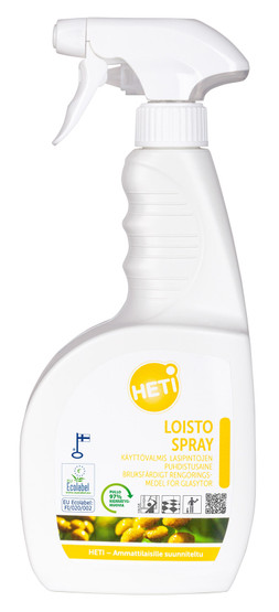 Lasipintojen puhdistusaine Heti Loisto Spray 750ml 