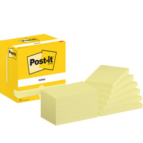 Viestilappu Post-it 655 76x127mm keltainen 12 lehtiötä / pkt