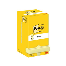 Viestilappu Post-it Z-Notes 76x76mm keltainen  12 lehtiötä / pkt