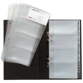 Käyntikortti rengaskansio aakkoset musta