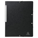 Kulmalukkokansio A4 kartonki 400g ei läppiä musta  25 kpl/pkt