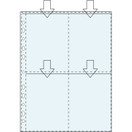 Valokuvatasku 10X15 A4 PP 4 taskua  10 kpl/pkt