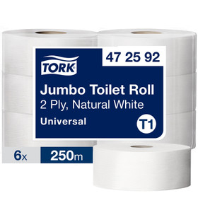 WC-paperi Tork Jumbo Universal T1  2 krs  6 rll