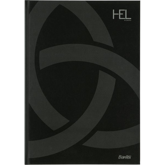 Konttorikirja Bantex Hel A4 musta 96 sivua 5 kpl/pkt