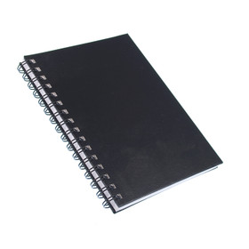 Konttorikirja A5 kierresidottu musta 160 sivua  6 kpl/pkt