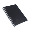 Konttorikirja A4 kierresidottu musta 160 sivua  6 kpl/pkt