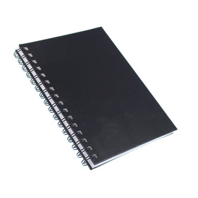 Konttorikirja A4 kierresidottu musta 160 sivua  6 kpl/pkt