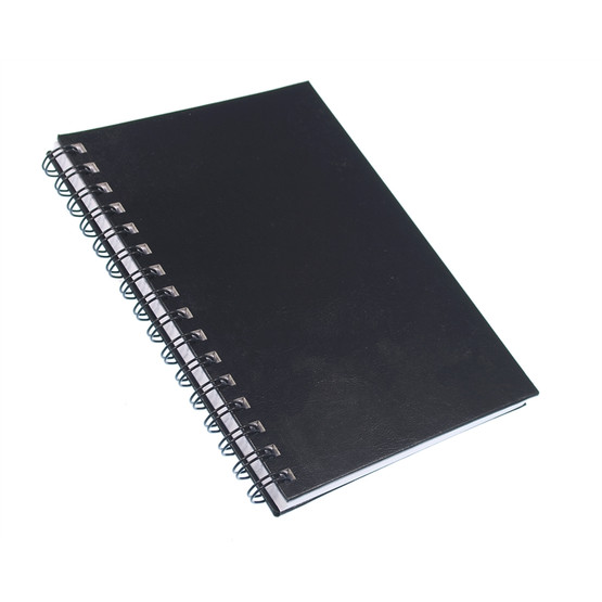 Konttorikirja A4 kierresidottu musta 160 sivua  6 kpl/pkt