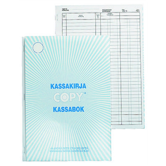 Kassakirja Plastipap 502 A4 kaksi tiliä 50+50 lehteä jäljentävä