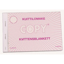 Kuittilomake Plastipap 600 A6/100  10 kpl/pkt