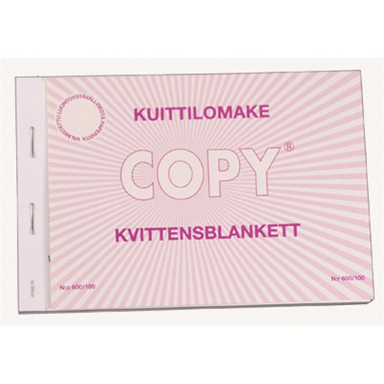 Kuittilomake Plastipap 600 A6/100  10 kpl/pkt