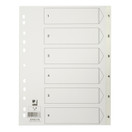 Hakemisto Connect A4 1-6 PP valkoinen  5 srj/pkt