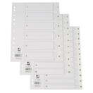 Hakemisto Connect A4 1-10 PP valkoinen  5 srj/pkt