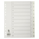 Hakemisto Connect 1-10 PP ylileveä valkoinen  5 srj/pkt