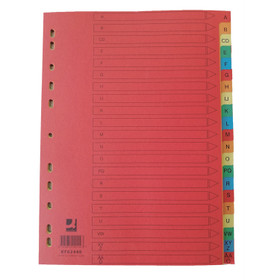 Aakkoshakemisto  A4 A-Ö kartonki värillinen  5 srj/pkt