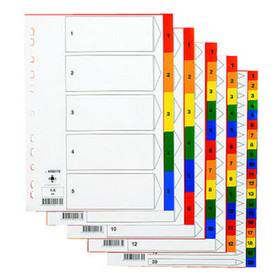 Hakemisto Connect A4 1-10 PP värillinen  5 srj/pkt
