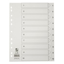 Hakemisto Connect A4 1-10 kartonki valkoinen  5 srj/pkt