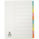 Hakemisto A4 10-osainen blanko kartonki värilliset lehdet    5 srj/pkt