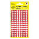 Avery Tarra pyöreä 8mm punainen, 416 tarraa  10 pss/pkt