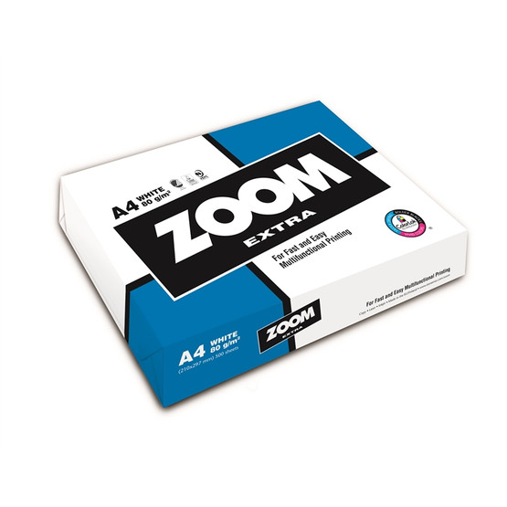 Kopiopaperi ZOOM Extra A4  80g/500   5 rsi / ltk
