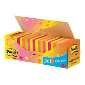 Viestilappu Post-it 654 76x76mm värilajitelma 24 lehtiötä / pkt 