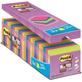 Viestilappu Post-it Super Sticky 76x76mm värilaj 24 lehtiötä / pkt