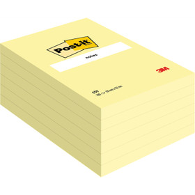 Viestilappu Post-it 659 102x152mm keltainen 6 lehtiötä / pkt