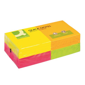 Viestilappu Connect 76x76mm neonvärilajitelma 12 kpl/pkt