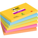Viestilappu Post-it Super Sticky 76x127mm carnival 6 lehtiötä / pkt