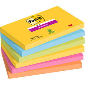 Viestilappu Post-it Super Sticky 76x127mm carnival 6 lehtiötä / pkt