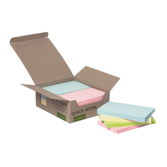 Viestilappu Connect Eko 76x127mm pastelli 12 kpl / pkt