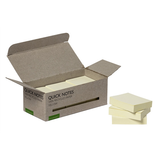 Viestilappu Connect Recycled 38x51mm keltainen 12 kpl / pkt