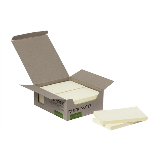 Viestilappu Connect Recycled 76x127mm keltainen 12 kpl / pkt
