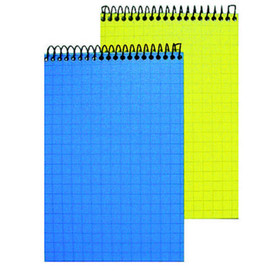 Taskulehtiö muovikansi A6/50 sininen/keltainen 10 kpl/pkt