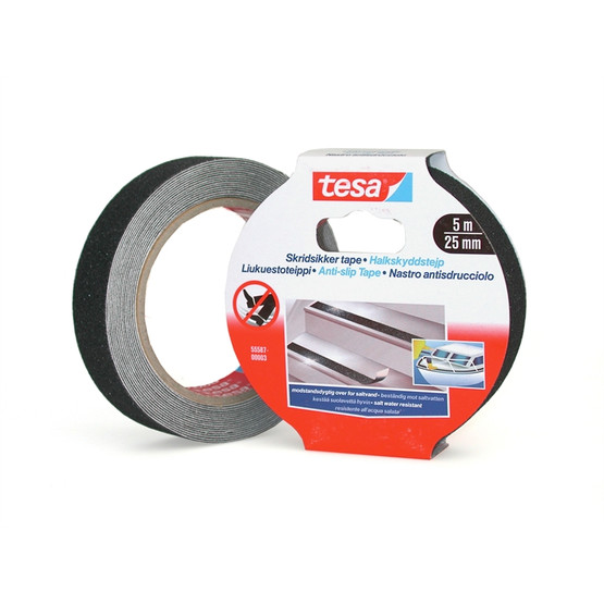 Liukuestoteippi tesa 55587 25mm x 5 m musta