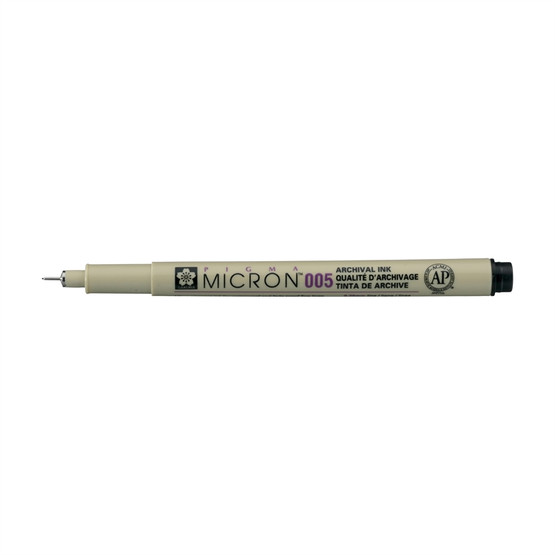 Kuitukärkikynä Sakura Micron 005 musta arkistokelpoinen  12 kpl/pkt
