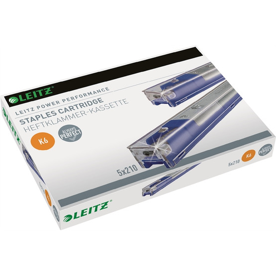 Niittikasetti Leitz 6 sininen 5x210