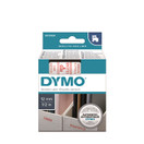Tarrakasetti Dymo D1 45012  12mm kirkas/punainen 
