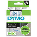 Tarrakasetti Dymo D1 45014 12mm valkoinen/sininen 