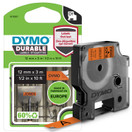 Tarrakasetti Dymo D1 kestotarra 12mm x 3m oranssi/musta