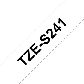 Brother P-Touch  TZe-S241 18mm musta/valkoinen strong