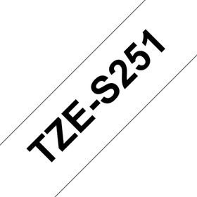 Brother P-Touch TZe-S251 24mm musta/valkoinen strong