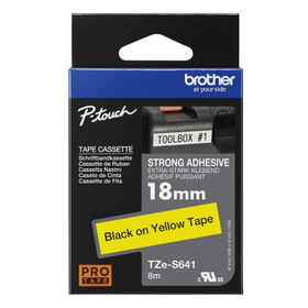 Brother P-Touch TZe-S641 18mm musta/keltainen strong