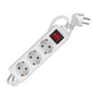 Airam 3-osainen jatkojohto + kytkin 5m valkoinen